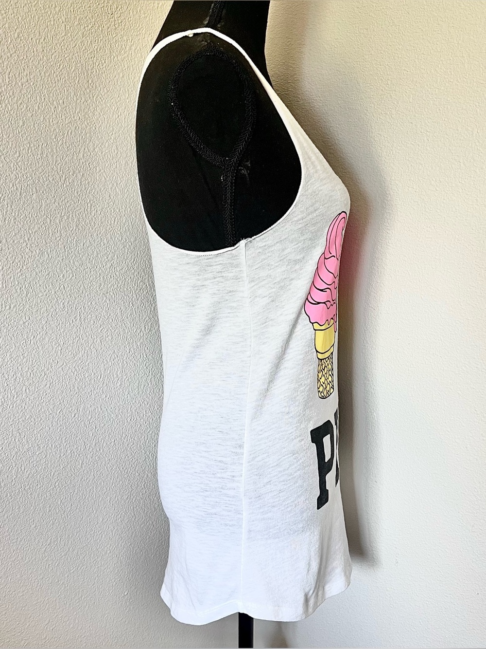RARE EXC • VS PINK Double Ice Cream Cone Graphic Sleep Tank • - Picture 8 of 11